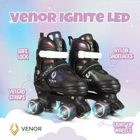 VENOR Ignite LED Side-By-Side Rulleskøjter - Chameleon Rainbow-ScootWorld.dk