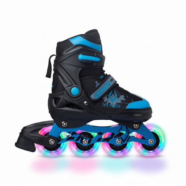VENOR Ignite LED Inliners - Black/Blue-ScootWorld.dk
