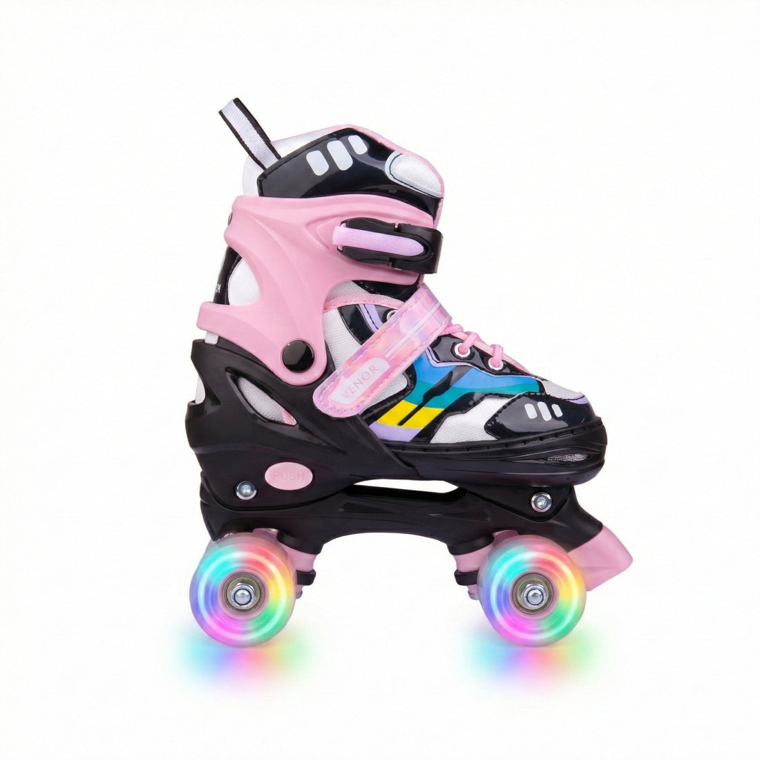 VENOR Ignite LED Side-By-Side Rulleskøjter - Black/Pink-ScootWorld.dk