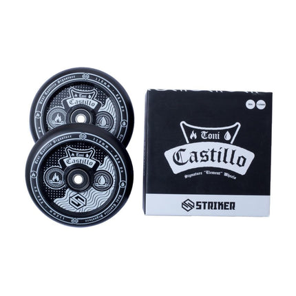 Striker Toni Castillo 2-Pack Signature 110mm Stunt Scooter Wheels - Black/White