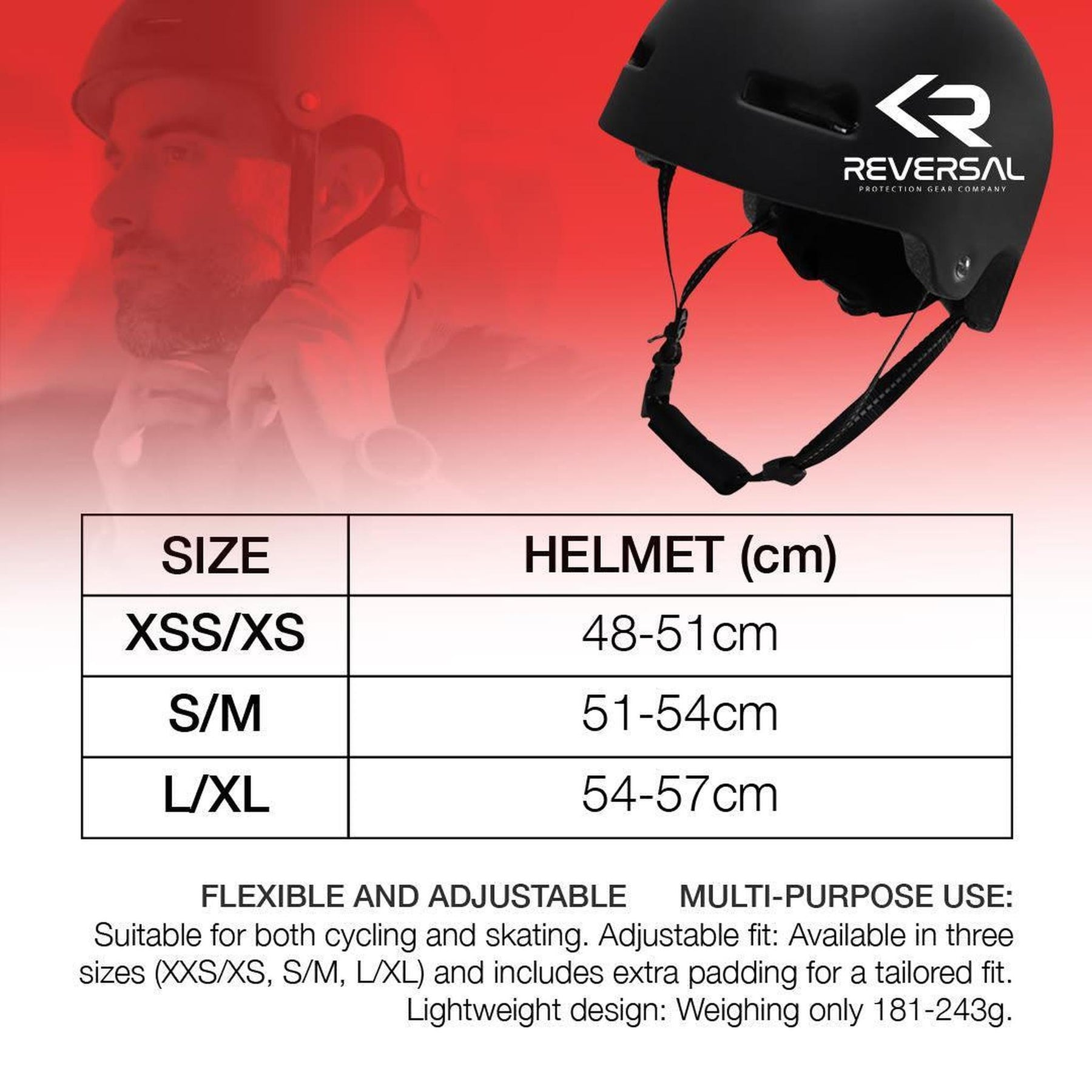 Reversal LUX Justerbar Skaterhjelm - Black-ScootWorld.dk