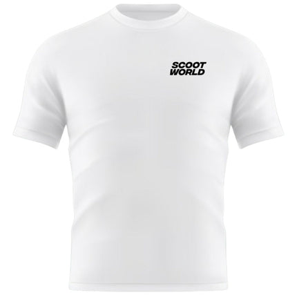 ScootWorld Small Chest Logo Tshirt - White-ScootWorld.dk