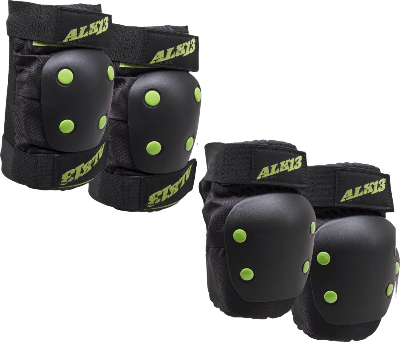 Alk13 Combo Pads - Black/Green-ScootWorld.dk