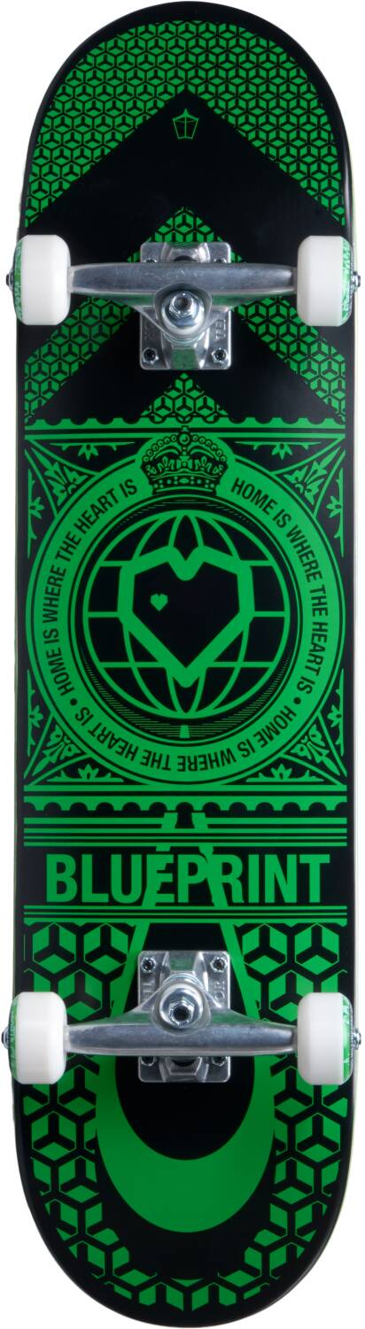 Blueprint Home Heart Komplet Skateboard - Black/Green