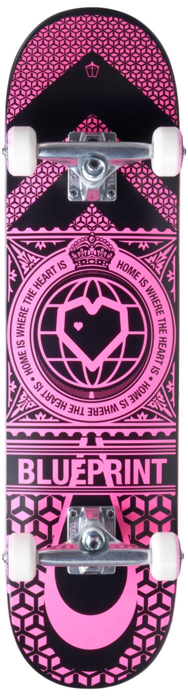 Blueprint Home Heart Kompletní skateboard - Black/Pink