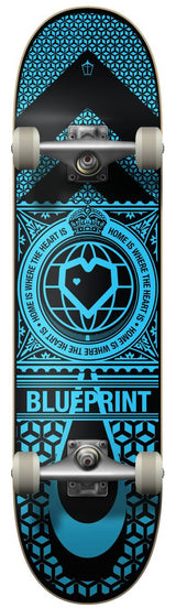 Blueprint Home Heart Komplet Skateboard - Blue/Black-ScootWorld.dk