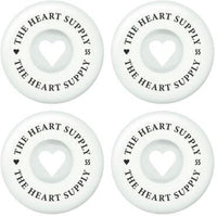 Heart Supply Clean Heart 99A Skateboard Hjul 4-Pak - White/Black-ScootWorld.dk