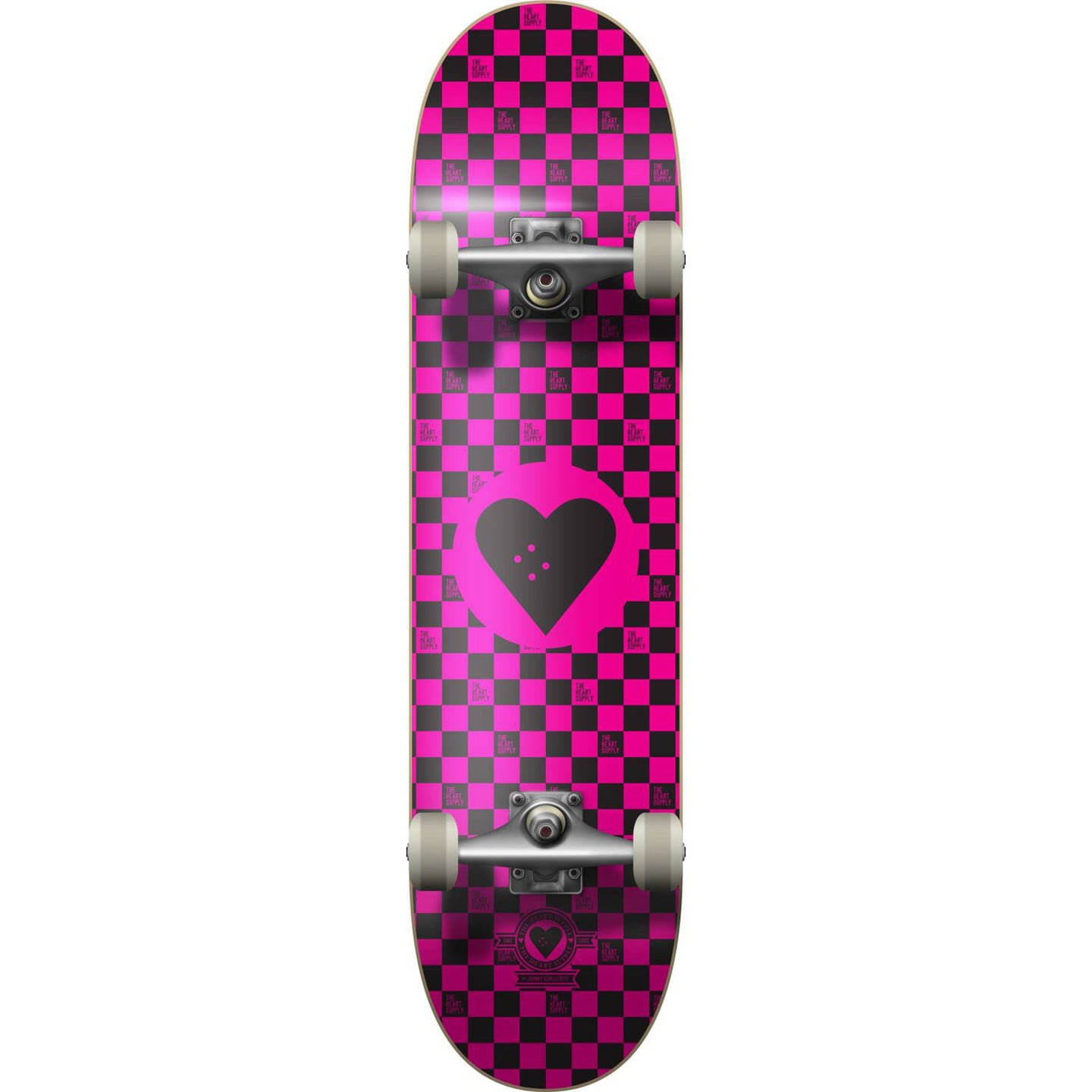 Heart Supply Round Logo Komplet Skateboard - Checks-ScootWorld.dk