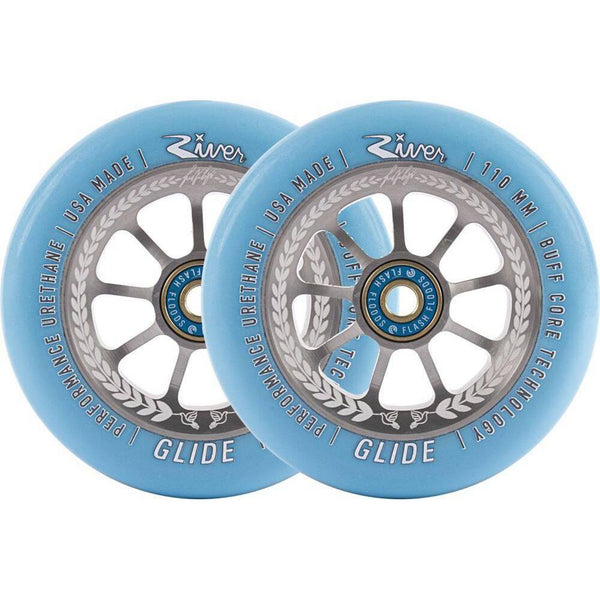 River Glide Juzzy Carter Hjul Til Løbehjul 2-Pak - Serenity-ScootWorld.dk